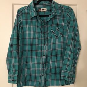 Turquoise Button Down Flannel
